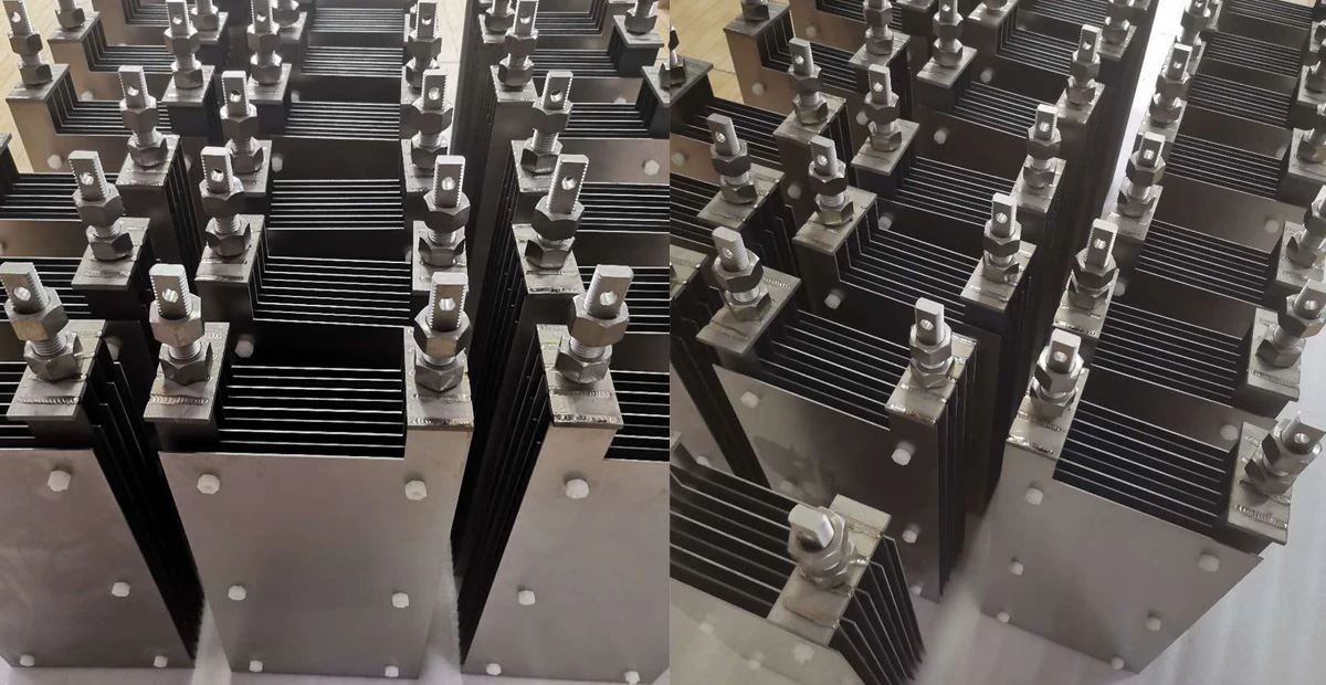 Ruthenium-iridium coated titanium electrode group Ruthenium-iridium coated titanium electrode group