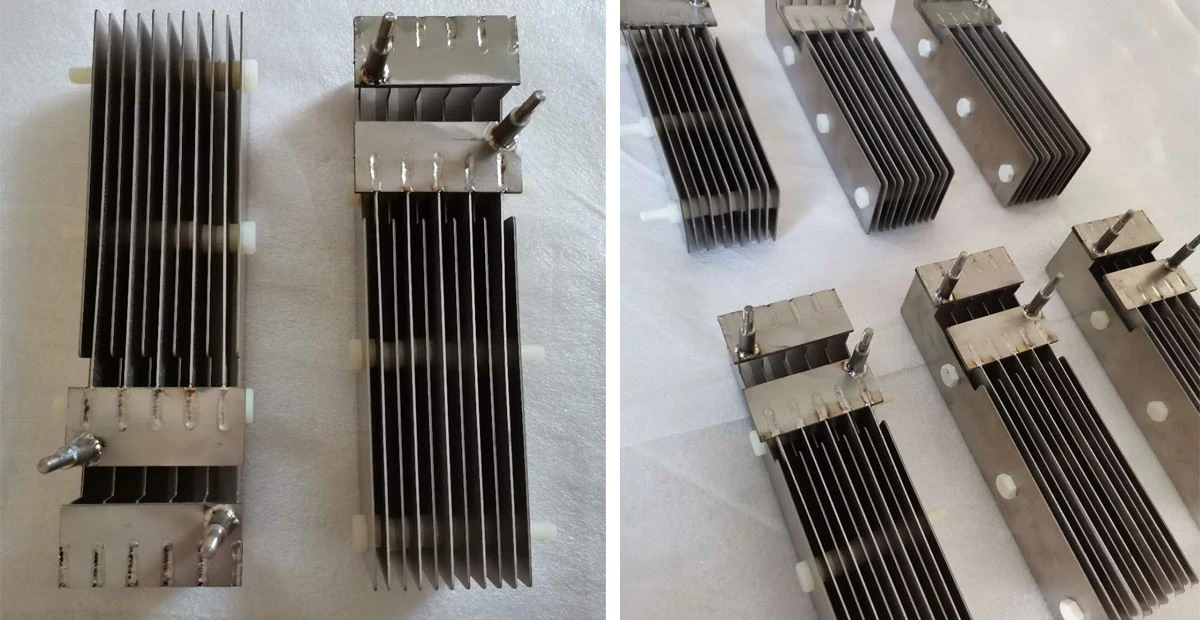 Ruthenium-iridium titanium anode Ruthenium-iridium titanium anode