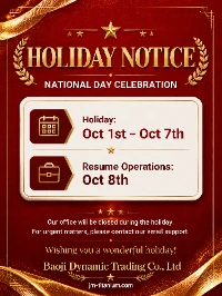National Day Holiday Notice